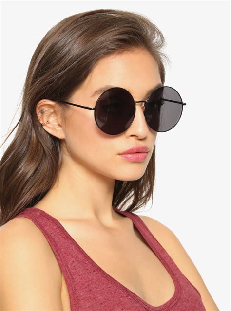 round shape sunglasses black|oversized round sunglasses for women.